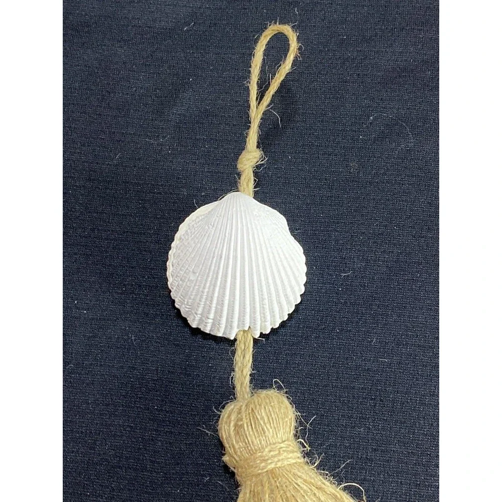 Real Sea Shell W/ Rope Tassel Christmas ornament Nautical Beach Theme